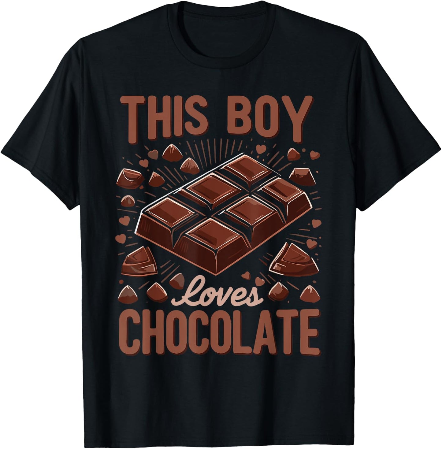 Chocolate | Dessert | This Boy Loves Chocolate T-Shirt - T-Shirt | Black
