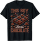 Chocolate | Dessert | This Boy Loves Chocolate T-Shirt - T-Shirt | Black