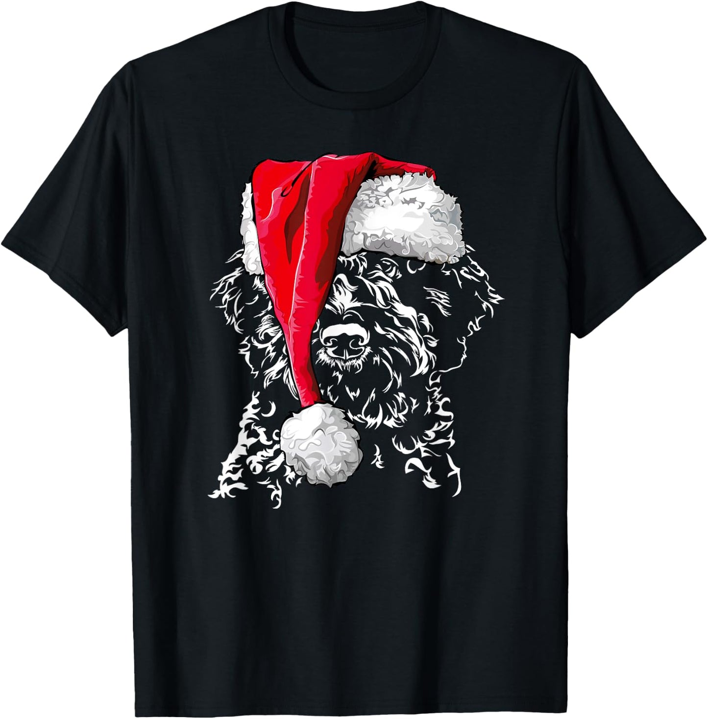 Funny Lagotto Romagnolo Santa Christmas dog mom gift present Women Girls Kids T-Shirt - T-Shirt | Black