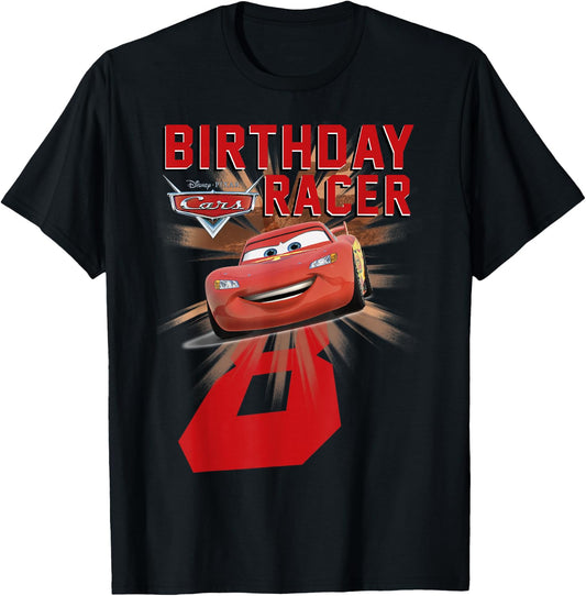 Disney Pixar Cars 8th Birthday Racer McQueen Graphic T-Shirt - T-Shirt | Black