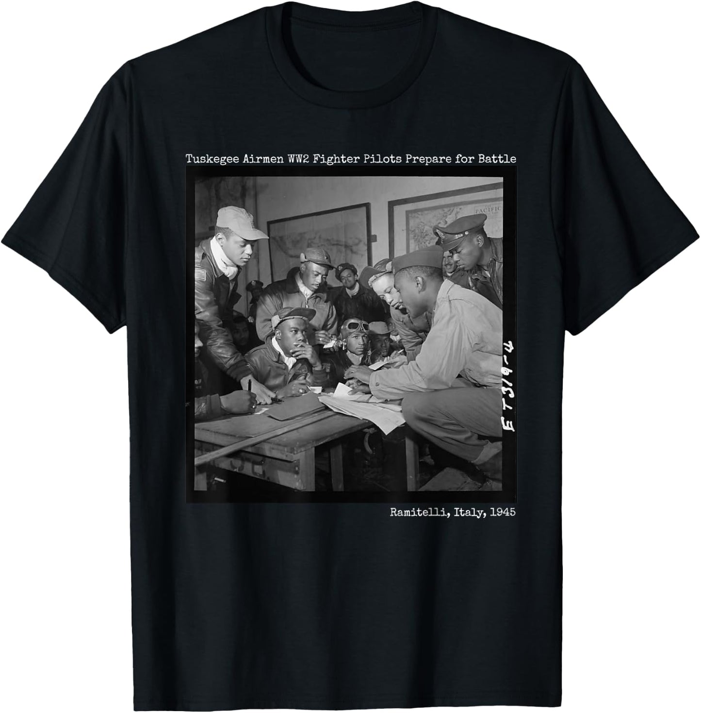 Tuskegee Airmen Preparing for Battle WW2 Small T-Shirt - T-Shirt | Black