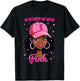 In October We Wear Pink Breast Cancer Awareness Black Girl T-Shirt - T-Shirt | Black