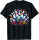 Bowling Cute Colorsplash Ball T-Shirt - T-Shirt | Black