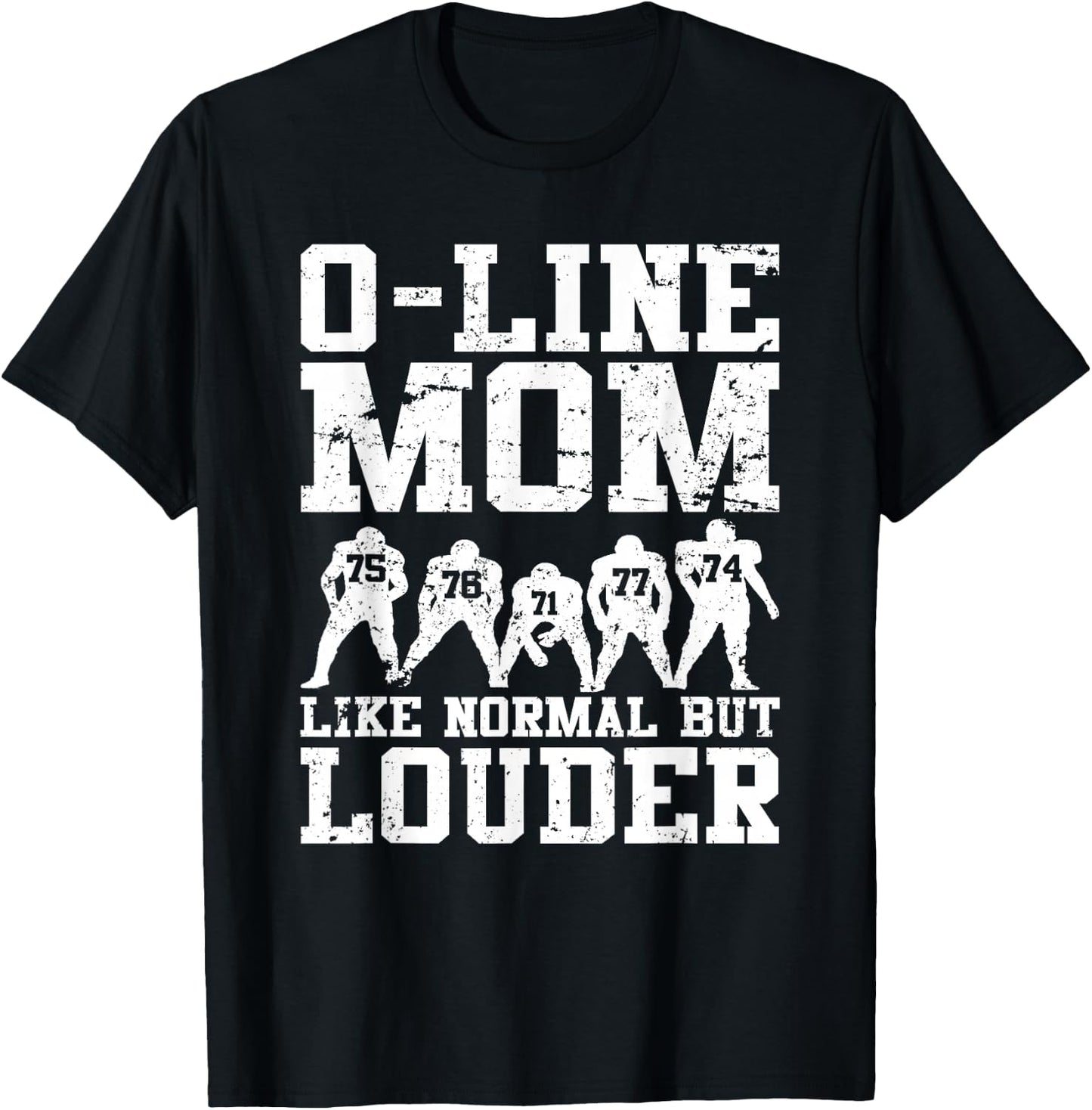 Funny Offensive Line Football Lineman Mom T-Shirt - T-Shirt | Black