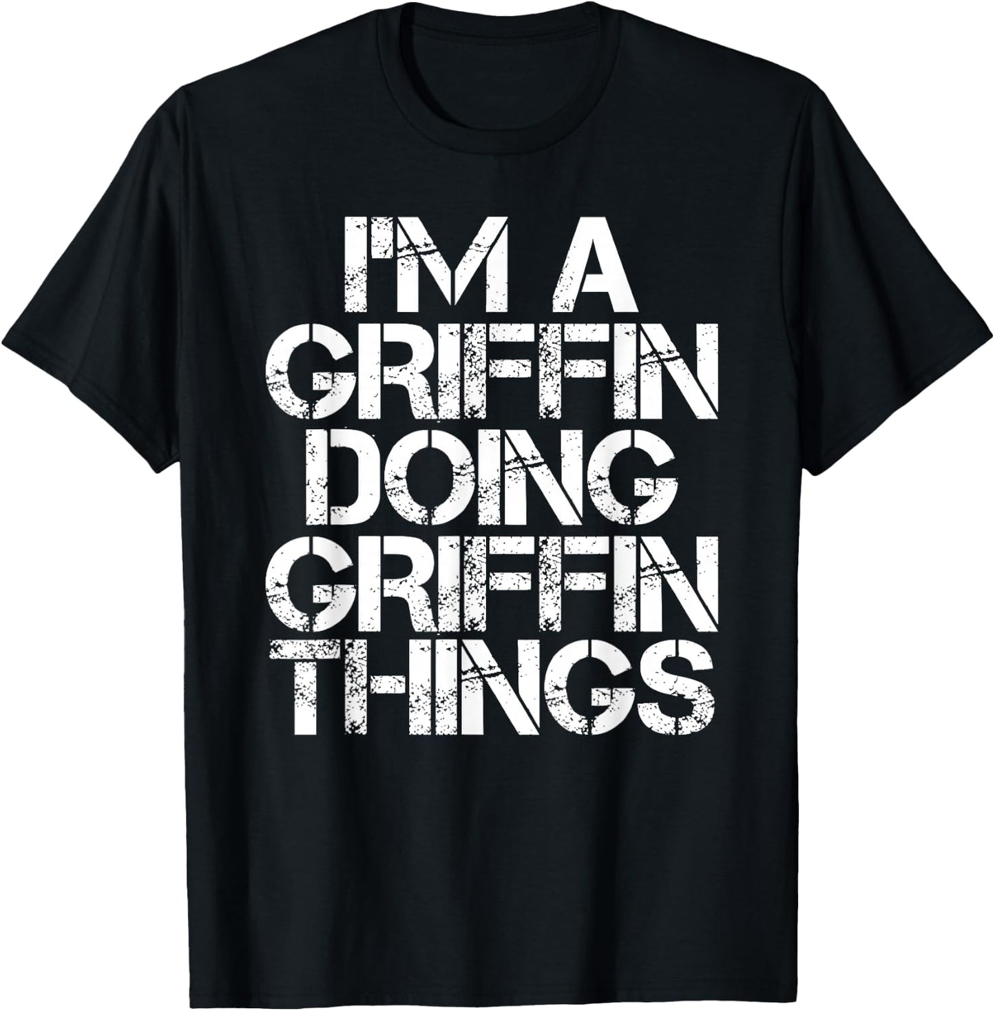 GRIFFIN Funny Surname Family Tree Birthday Reunion Gift T-Shirt - T-Shirt | Black