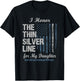 Correctional Officer Daughter - Thin Silver Line Corrections T-Shirt - T-Shirt | Black