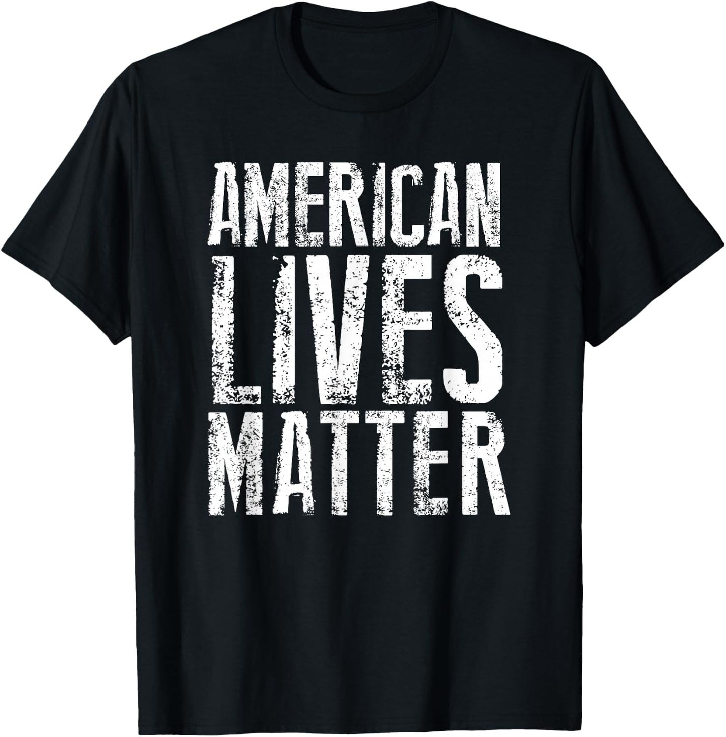 American Lives Matter United States USA Pride Flag T Shirt T-Shirt - T-Shirt | Black