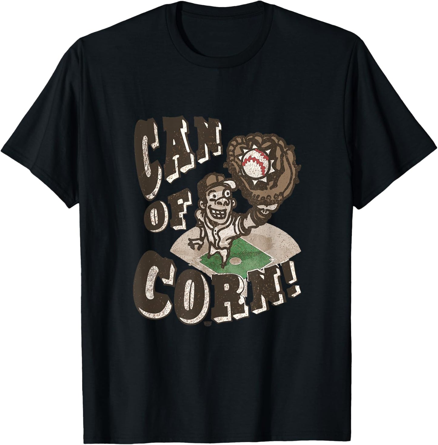 MudgeWare Can of Corn Baseball T-Shirt - T-Shirt | Black