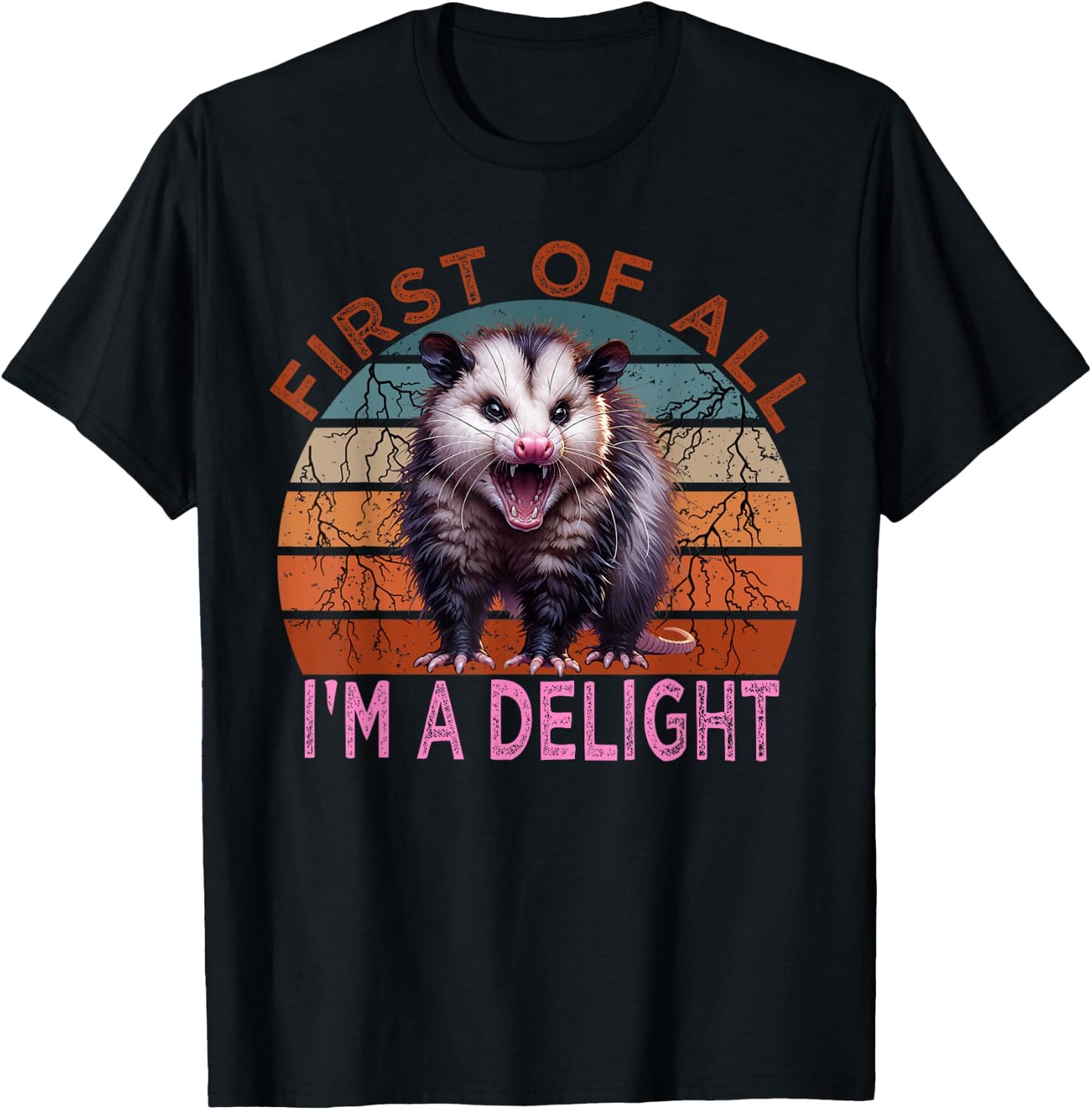 First of all I'm a Delight Sarcastic Angry Possum Lover T-Shirt - T-Shirt | Black