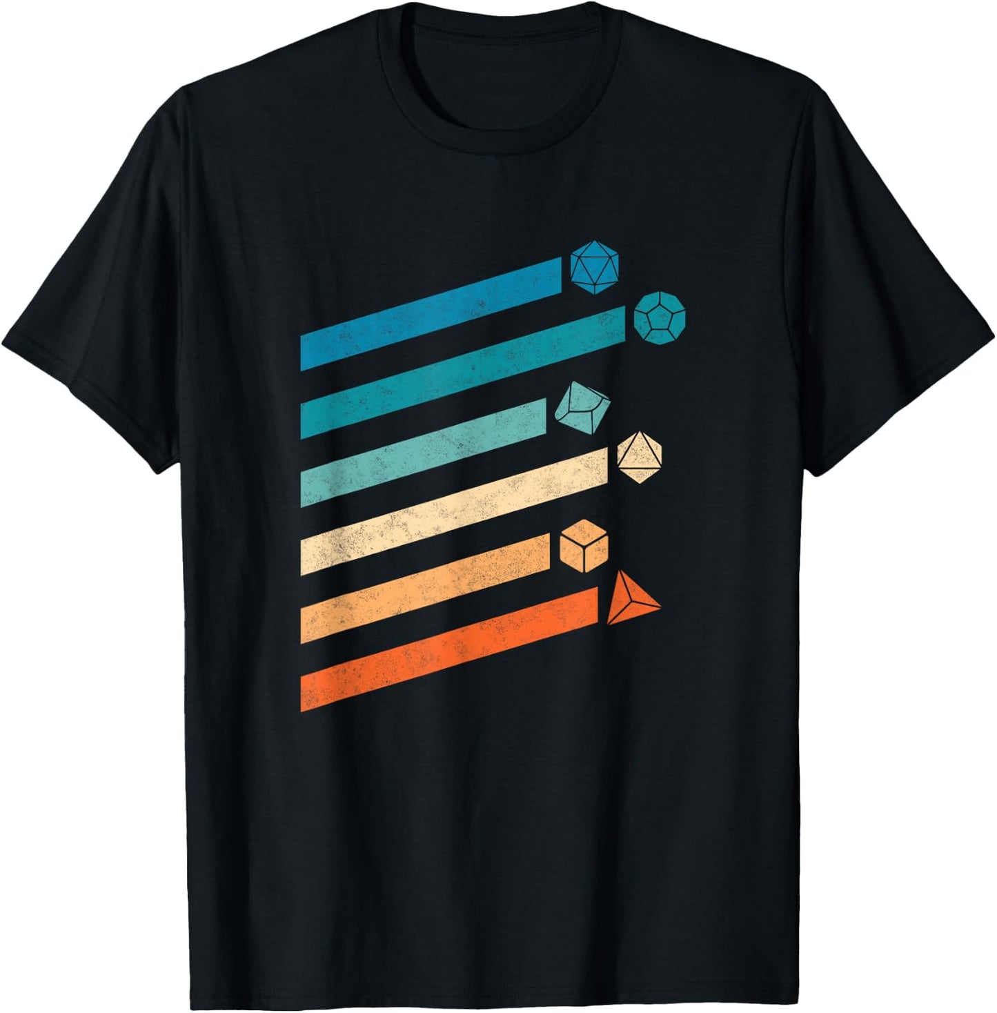 Tabletop RPG GM Game vintage D20 Dice shirt T-Shirt - T-Shirt | Black