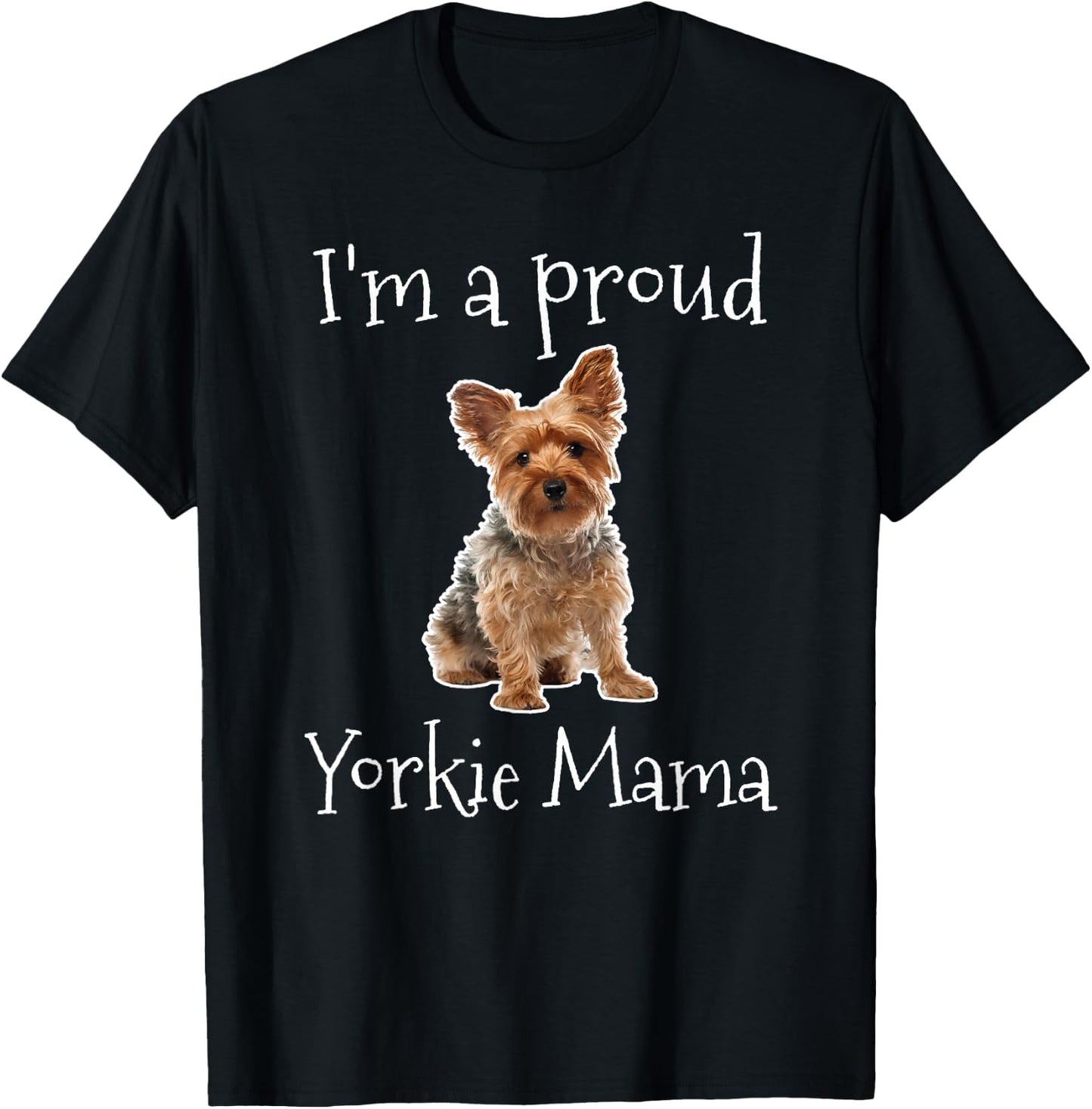 Yorkie Mom Women Girls Yorkshire Terrier Owner T-Shirt - T-Shirt | Black