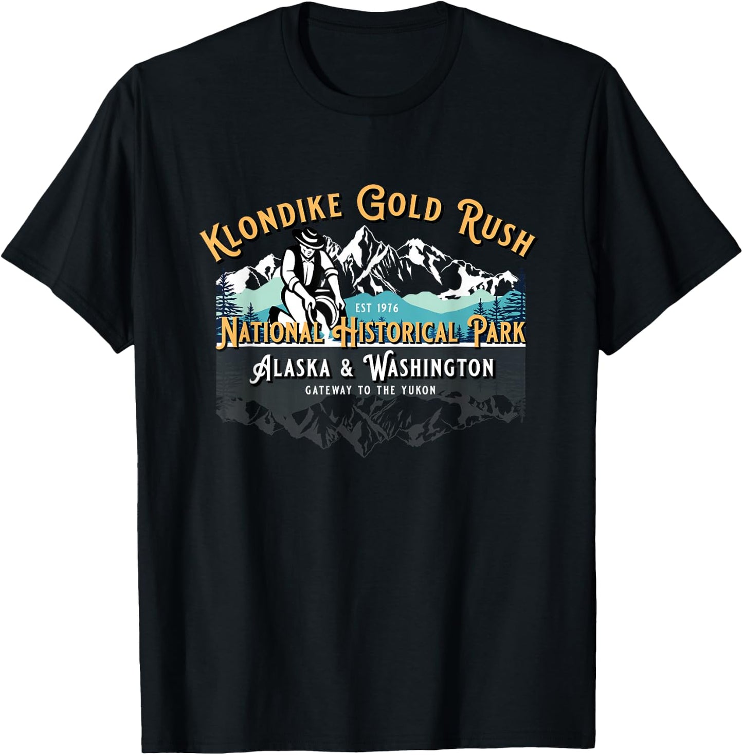 Skagway Klondike Gold Rush National Historical Park Souvenir T-Shirt - T-Shirt | Black