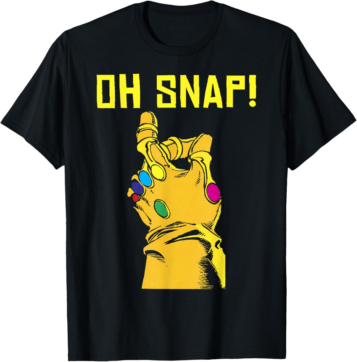 Marvel Thanos Infinity Gauntlet Oh Snap! Graphic T-Shirt - T-Shirt | Black