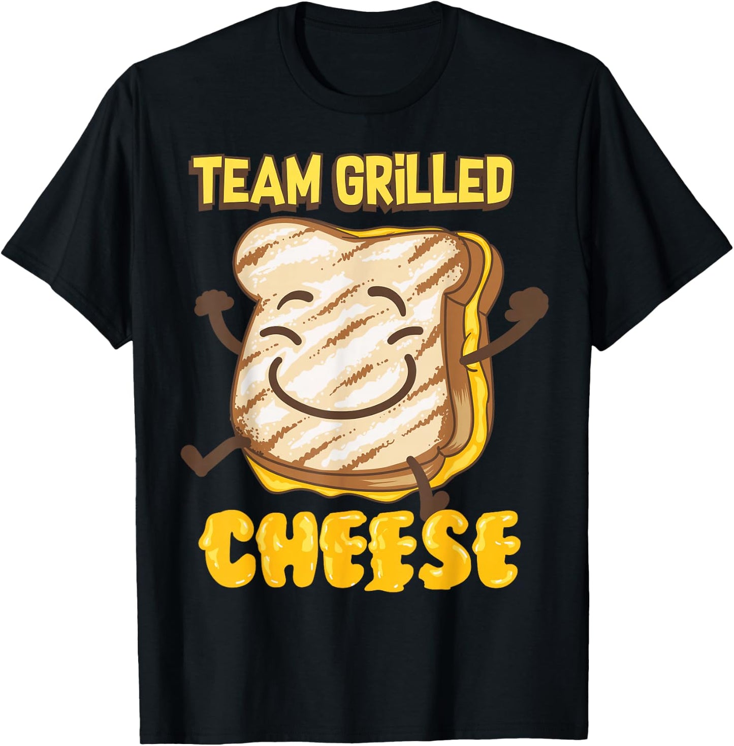 Team Grilled Cheese Shirt | Cute Love Grilled Cheddar Gift T-Shirt - T-Shirt | Black