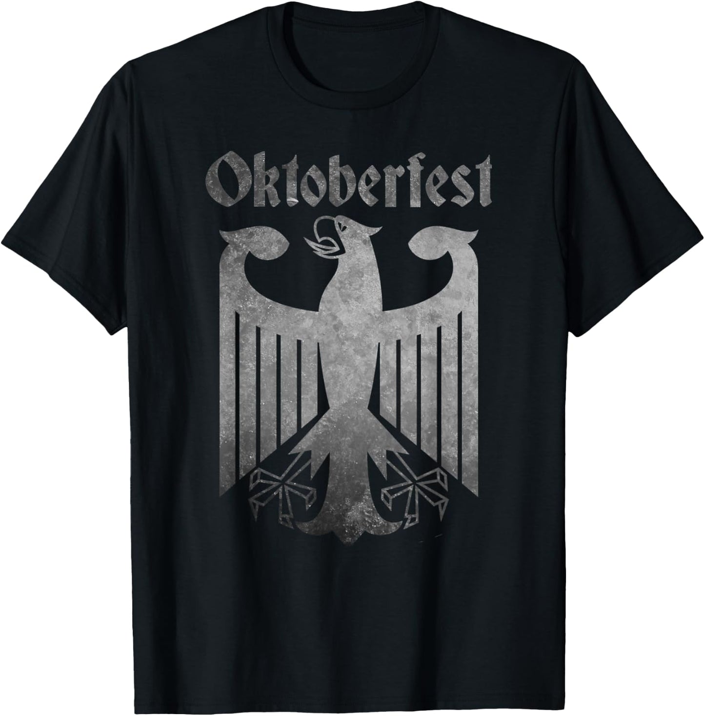 Oktoberfest Deutschland German Eagle Coat of Arms Vintage T-Shirt - T-Shirt | Black