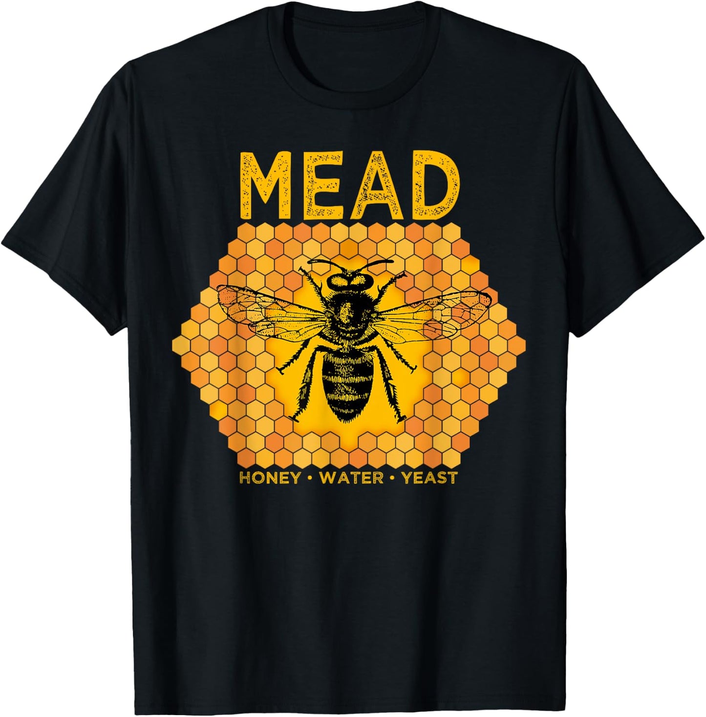 Mead by Honey Bees Meadmaking Home brewing Retro Drinking T-Shirt - T-Shirt | Black