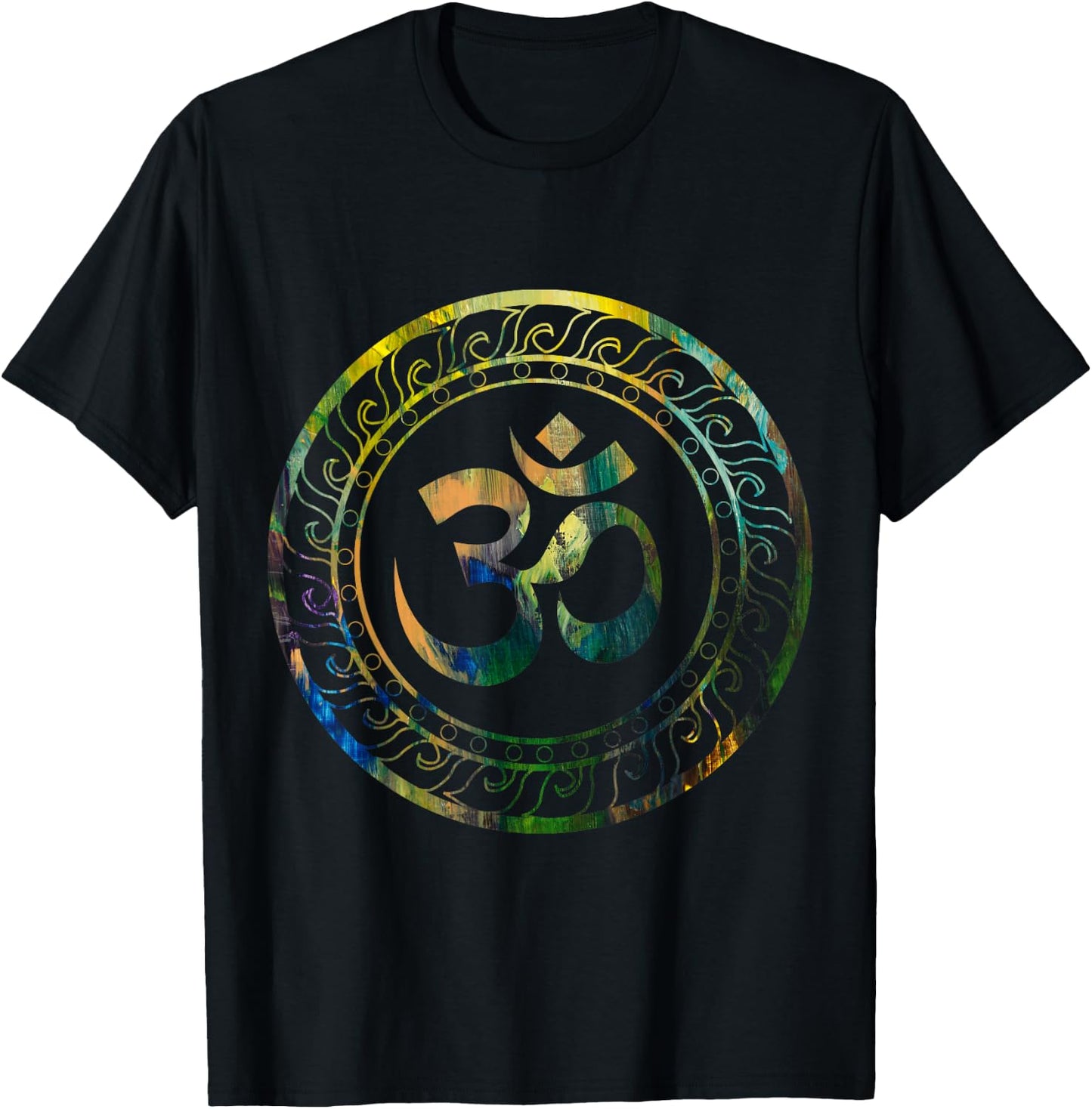 Om Ohm Aum Symbol Spiritual Yoga T-Shirt - T-Shirt | Black