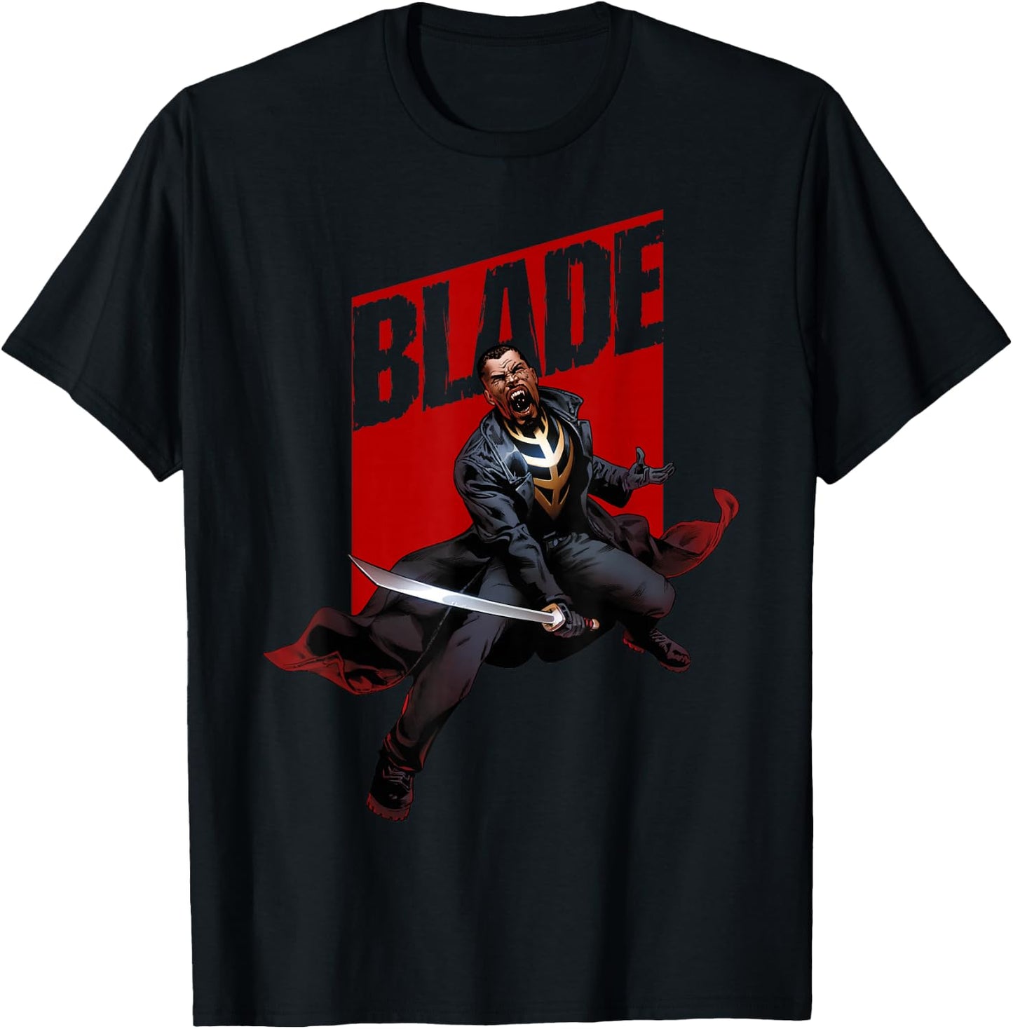 Marvel Blade The Vampire Hunter Intimidating Shout T-Shirt - T-Shirt | Black