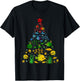 Fish Lovers Sea Beach Aquatic Christmas Tree Xmas Decor T-Shirt - T-Shirt | Black