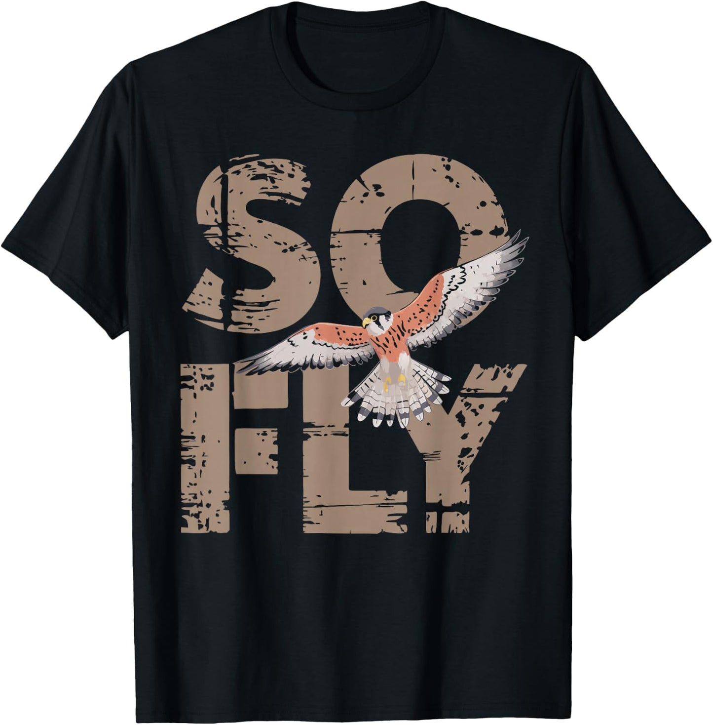 Kestrel Birder Falcon So Fly American Kestrel T-Shirt - T-Shirt | Black