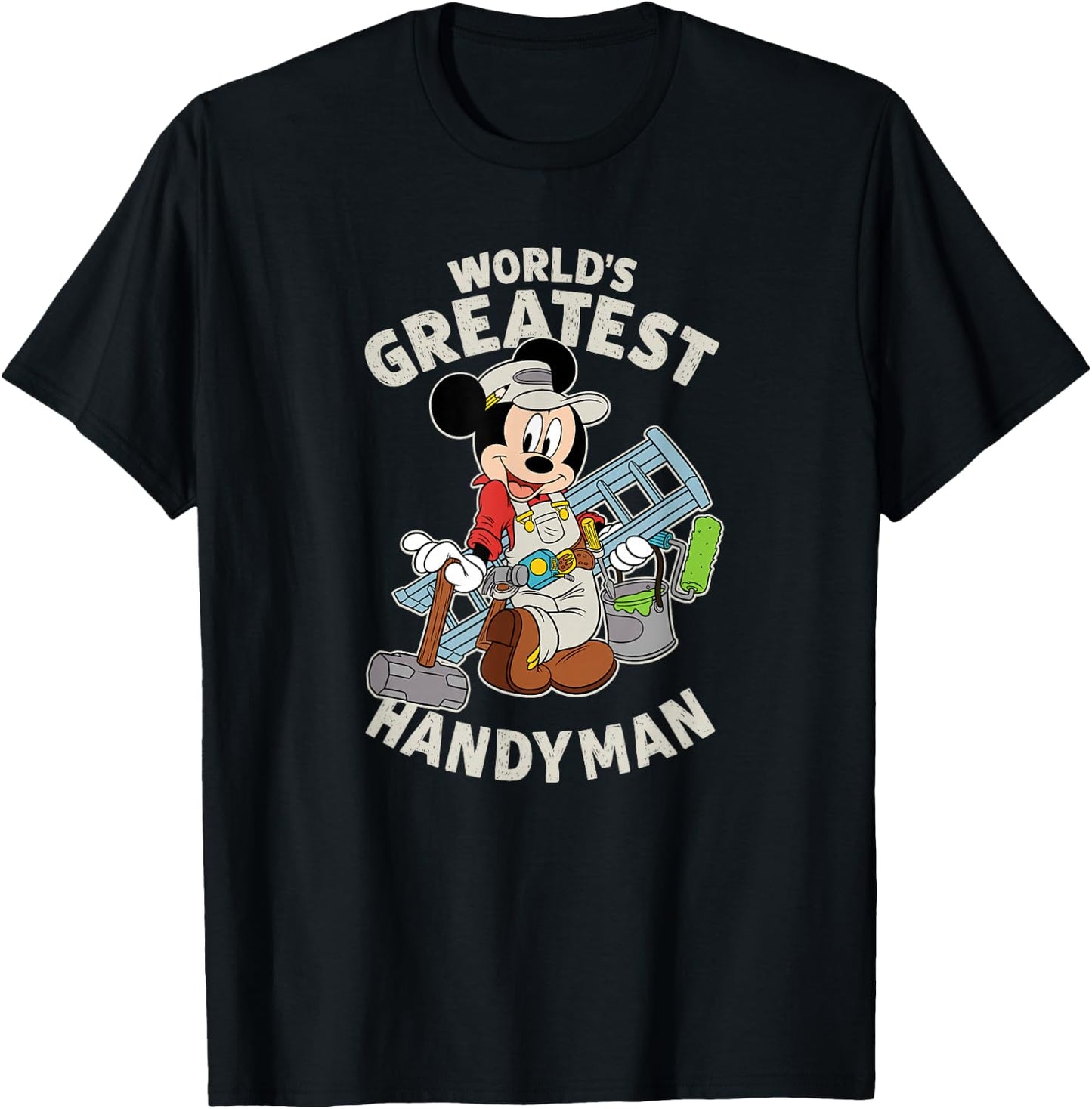Disney Mickey Mouse "World's Greatest Handyman" T-Shirt - T-Shirt | Black