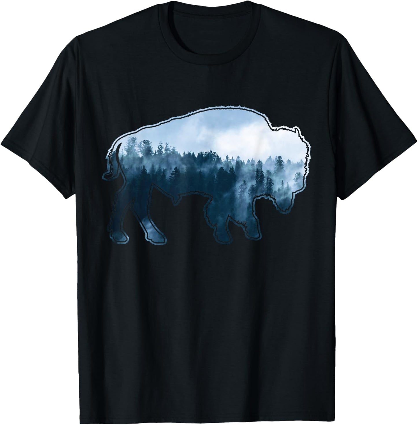 Native Indian Buffalo Boho 80s Vintage T-Shirt - T-Shirt | Black