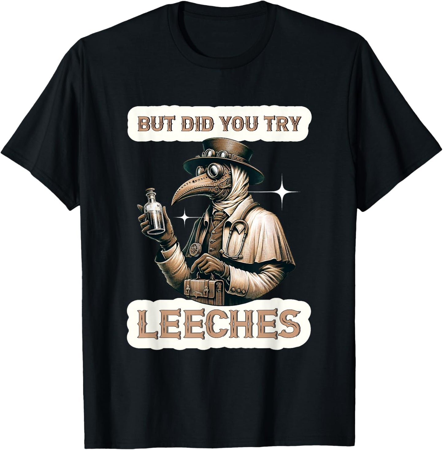 Steampunk Plague Doctor Gothic Style Plague Doctor T-Shirt - T-Shirt | Black