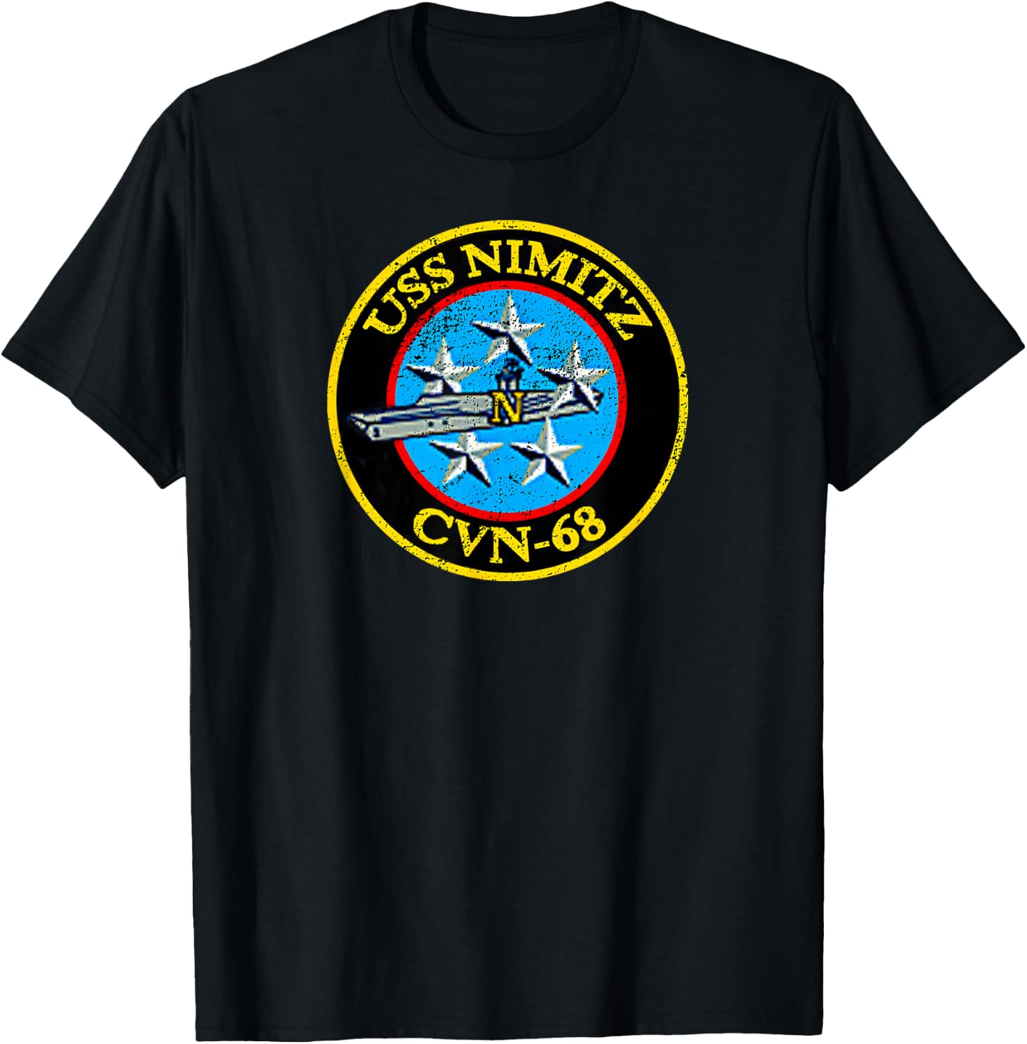 US Aircraft Carrier Veteran CVN-68 Nimitz Gift T-Shirt - T-Shirt | Black