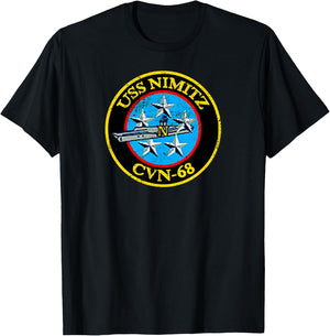 US Aircraft Carrier Veteran CVN-68 Nimitz Gift T-Shirt - T-Shirt | Black