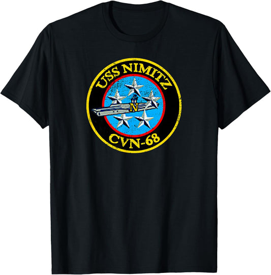 US Aircraft Carrier Veteran CVN-68 Nimitz Gift T-Shirt - T-Shirt | Black