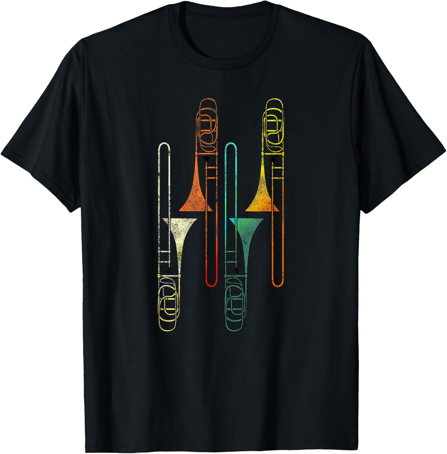 Retro Trombone - Jazz T-Shirt - T-Shirt | Black