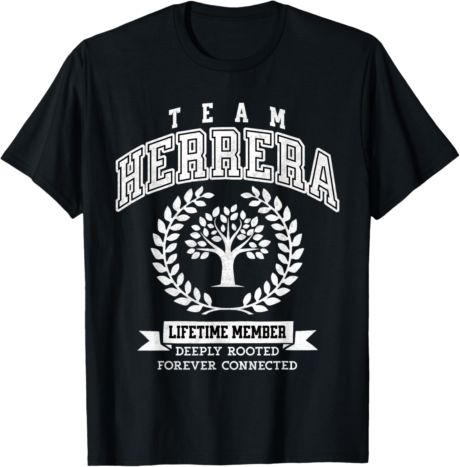 Team Herrera Last Name Surname Custom Family Reunion T-Shirt - T-Shirt | Black