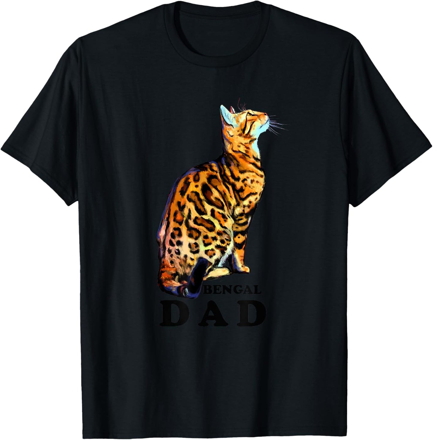 Domestic Brown Rosetted Bengal Cat - Bengal Dad - Cats - Cat T-Shirt - T-Shirt | Black