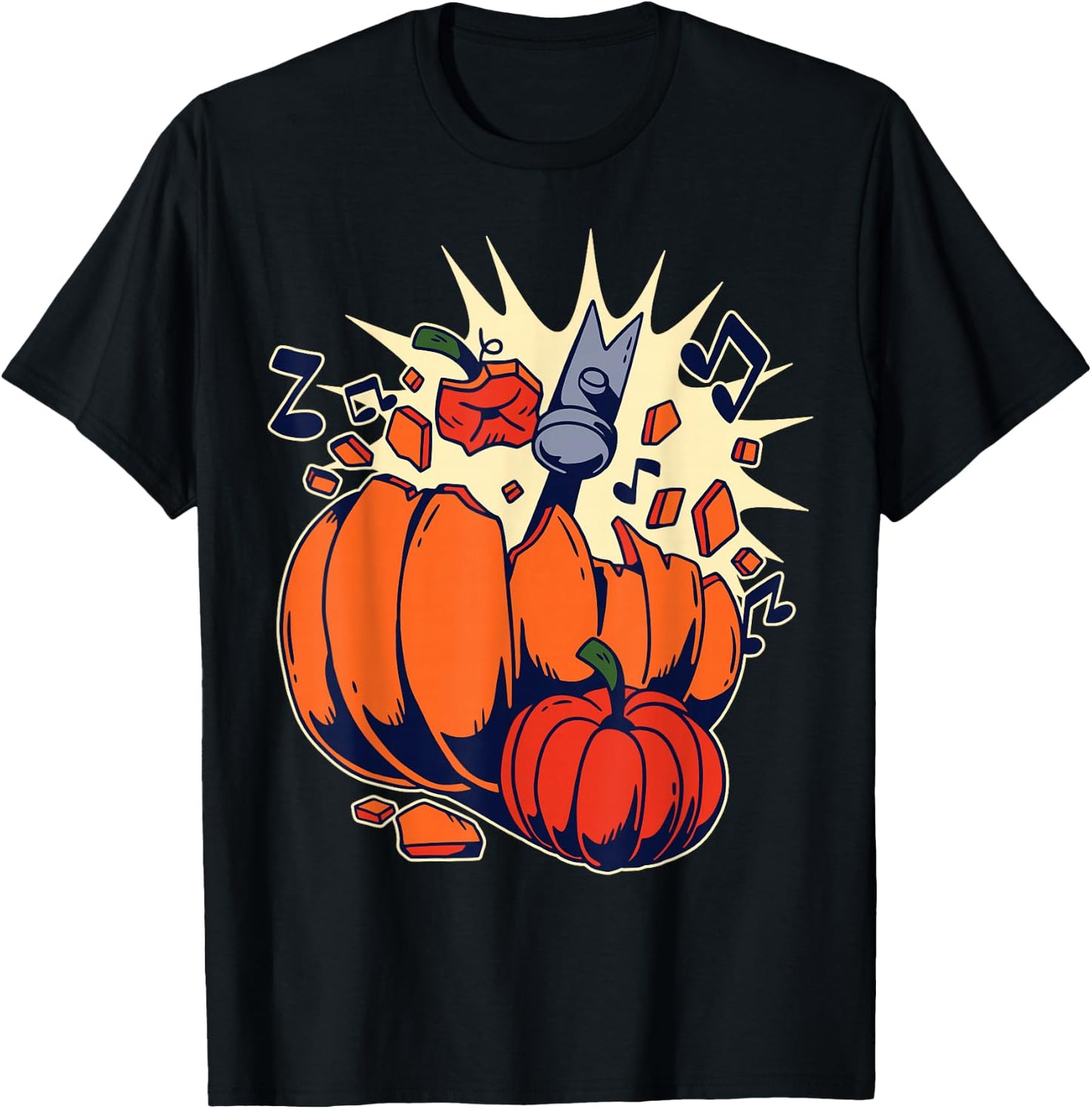 Pumpkin Smashing T-Shirt - T-Shirt | Black