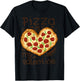 Funny Pizza Is My Valentine Shirt - In Heart Shape Gift T-Shirt - T-Shirt | Black