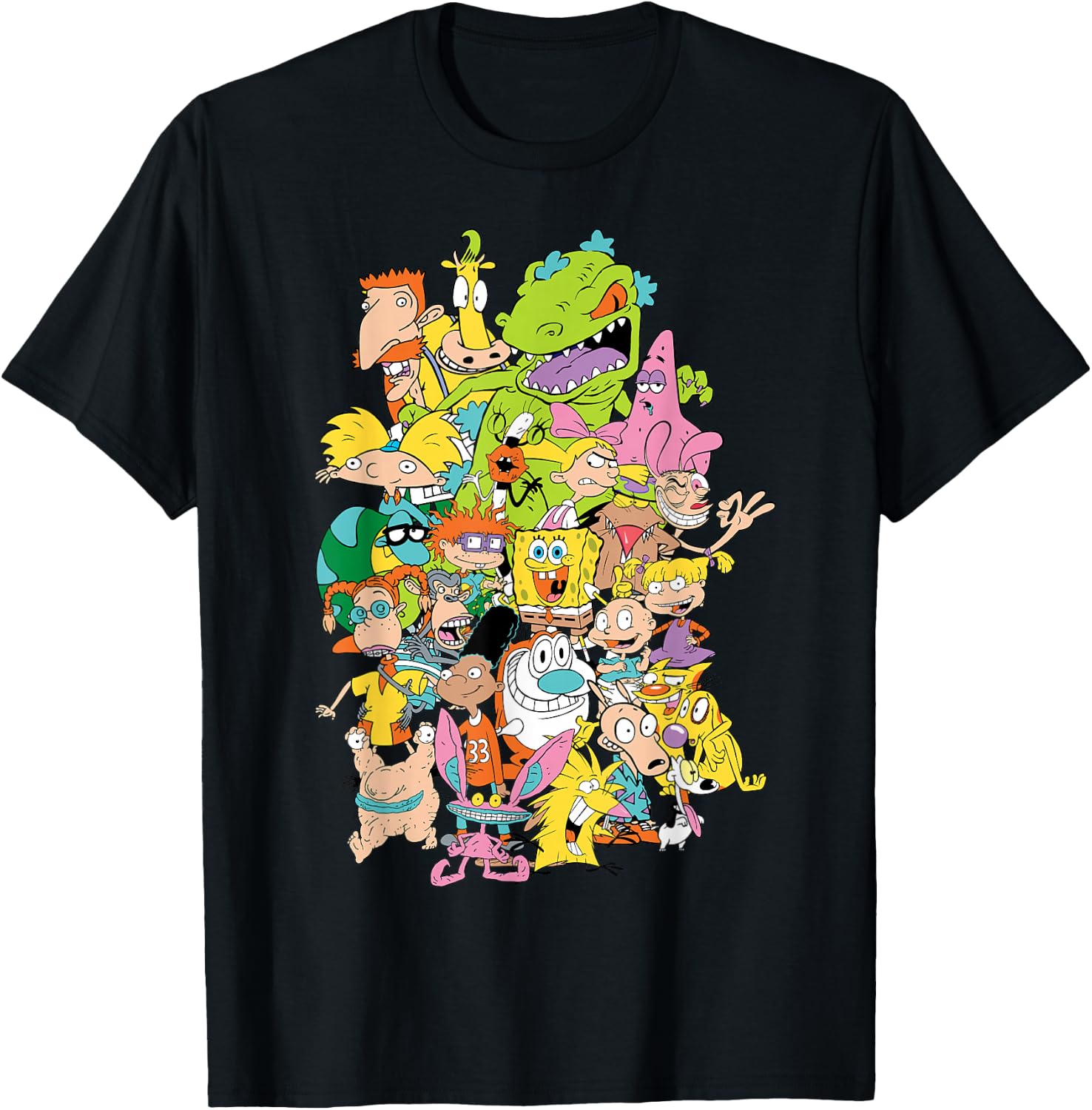 Nickelodeon Complete Nick 90s Throwback Character T-Shirt - T-Shirt | Black