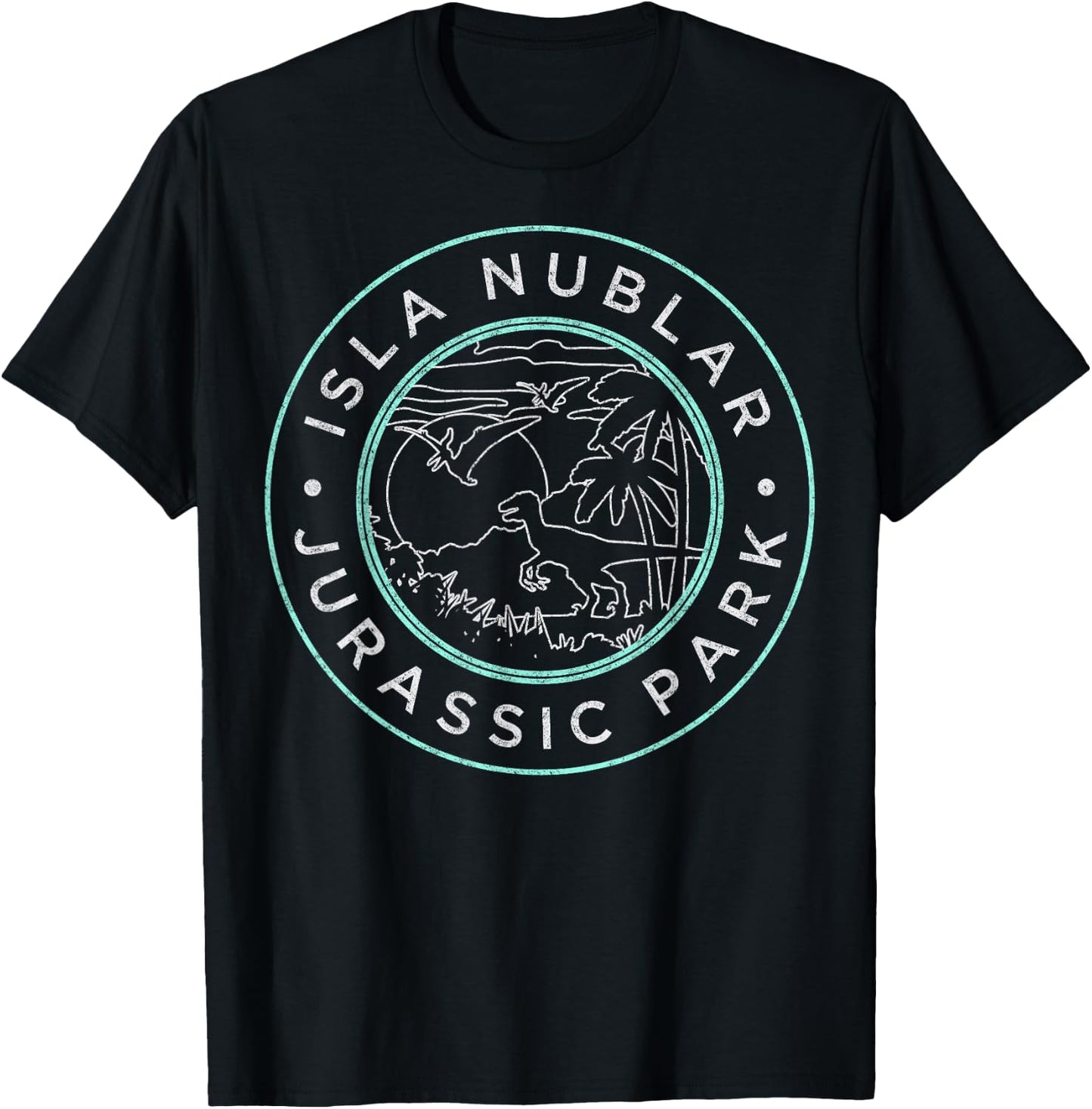 Jurassic Park Isla Nublar Badge Retro T-Shirt - T-Shirt | Black