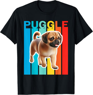 Colorful Puggle T-Shirt - T-Shirt | Black