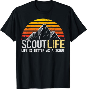 Scout Life and Life Is Better As A Scout Scouting T-Shirt - T-Shirt | Black