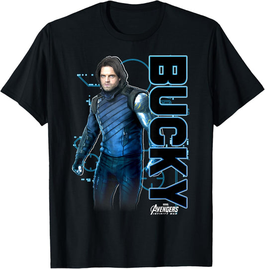Marvel Avengers Infinity War Bucky Tech Graphic T-Shirt - T-Shirt | Black