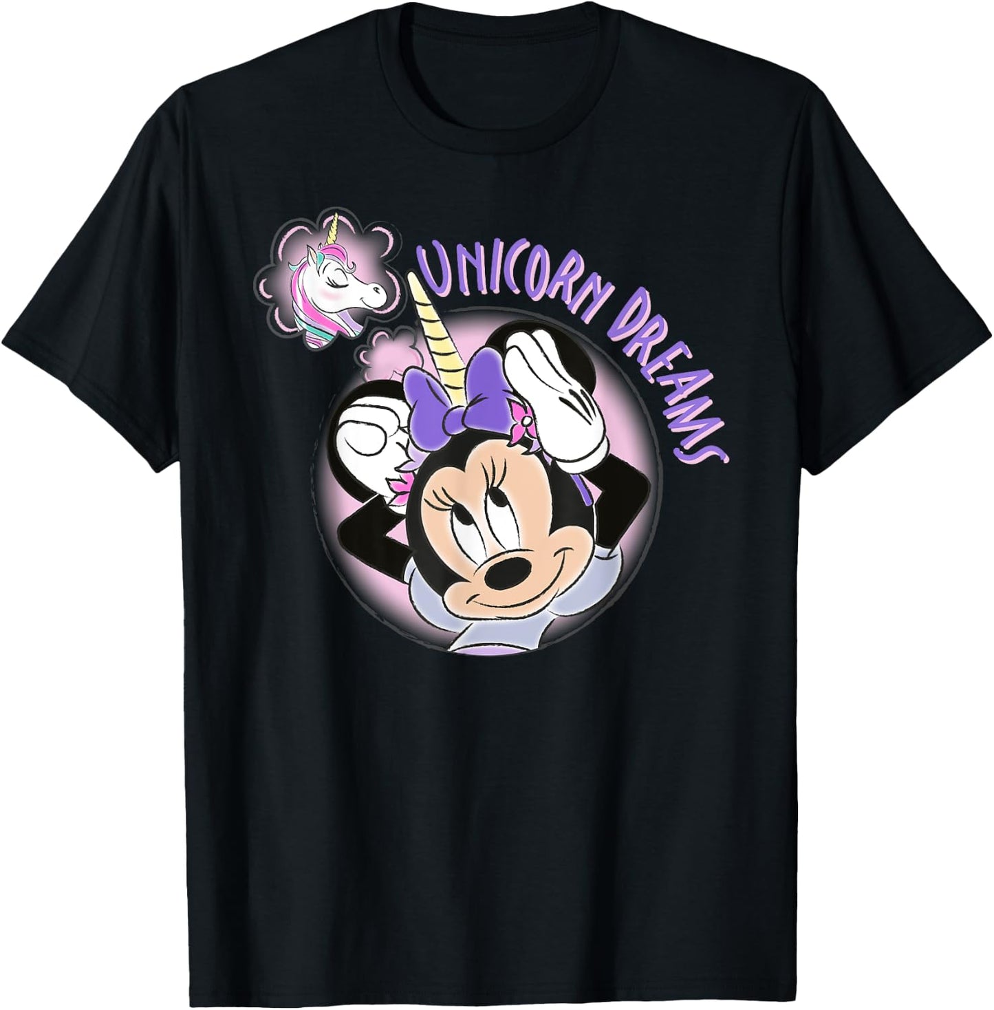 Disney - Minnie Mouse Unicorn Dreams T-Shirt - T-Shirt | Black