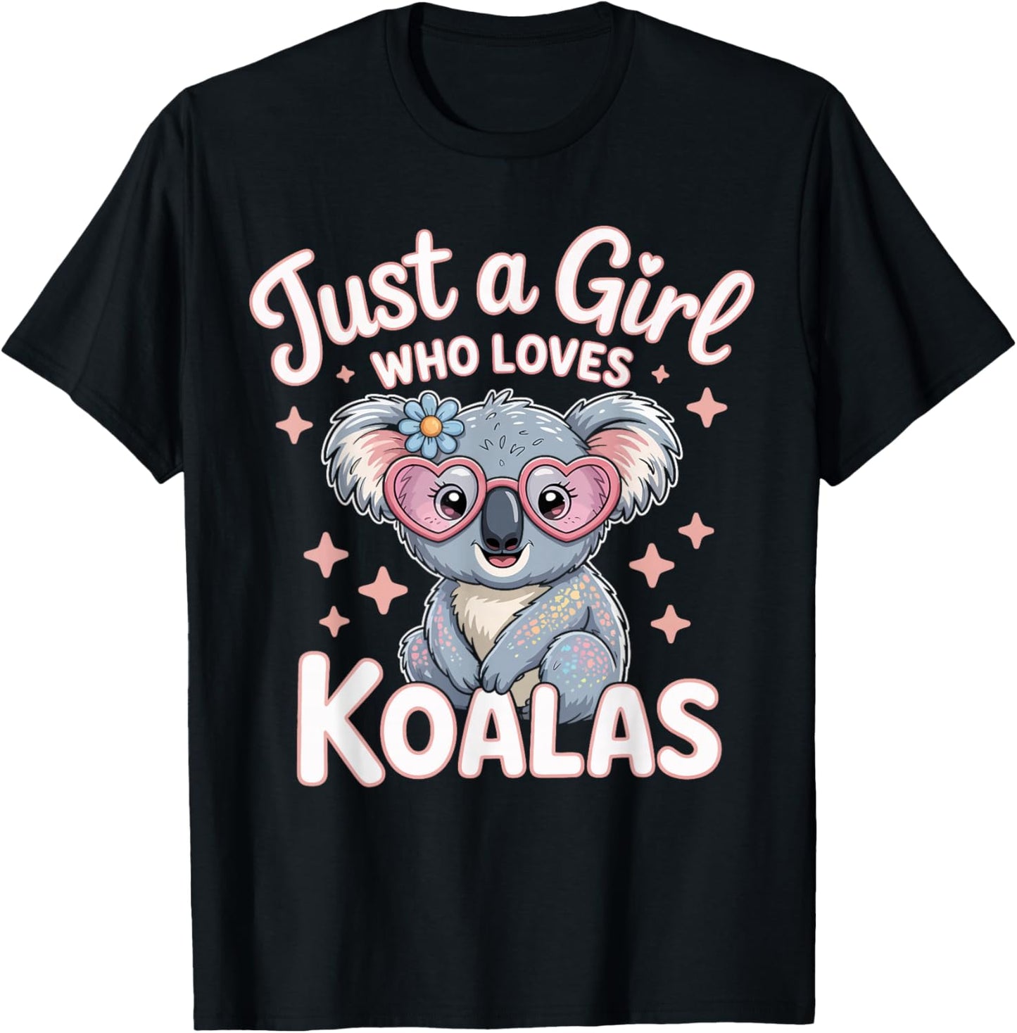 Just a Girl Who Loves Cute Koalas Gifts Girls Kids T-Shirt - T-Shirt | Black