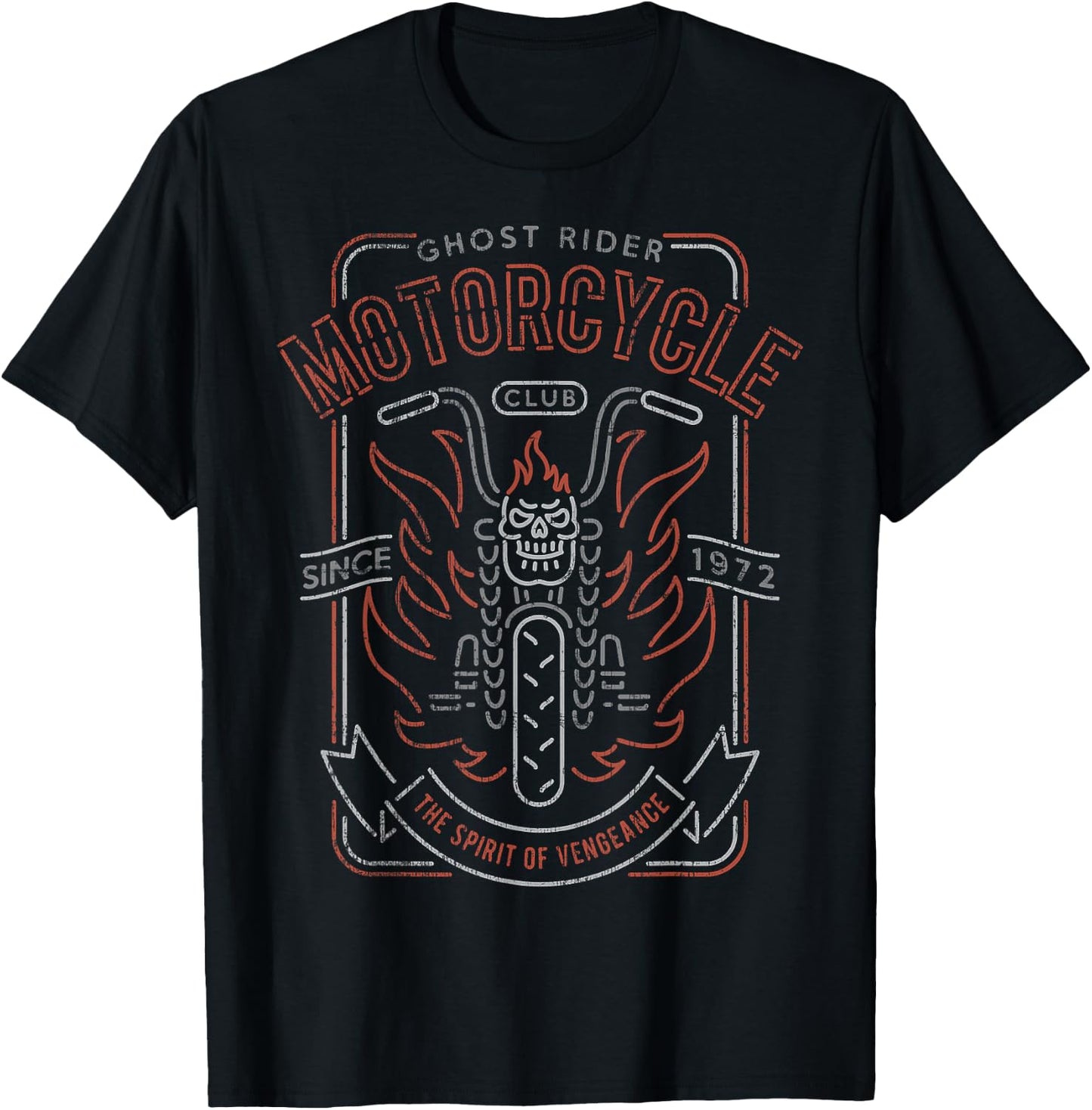 Marvel Ghost Rider Motorcycle Club Since 1972 T-Shirt - T-Shirt | Black