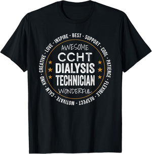 Ccht Dialysis Technician Gifts Appreciation Funny T-Shirt - T-Shirt | Black