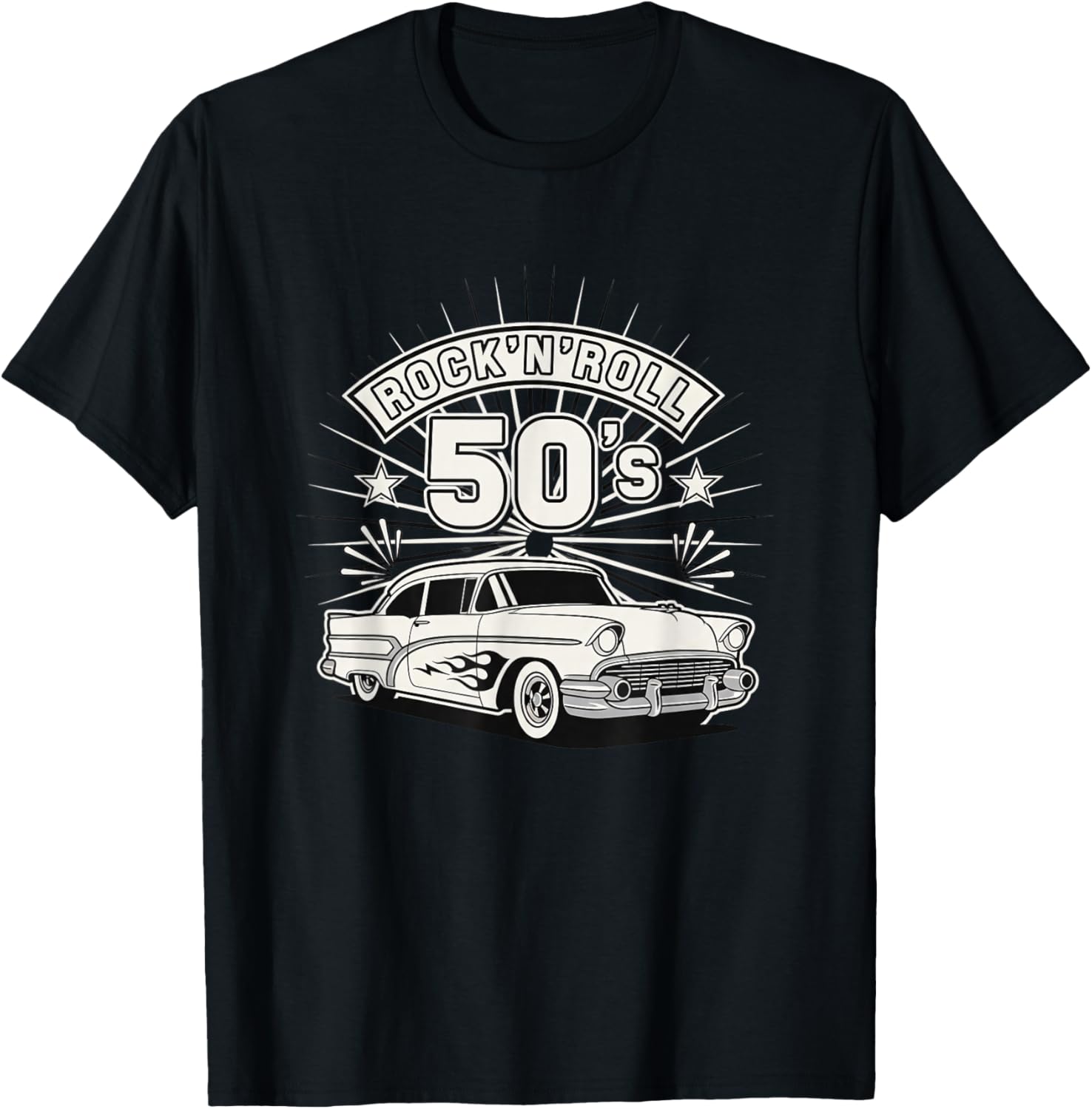 Rock N Roll 50S Retro Car Vintage 1950S Kids Classic T-Shirt - T-Shirt | Black