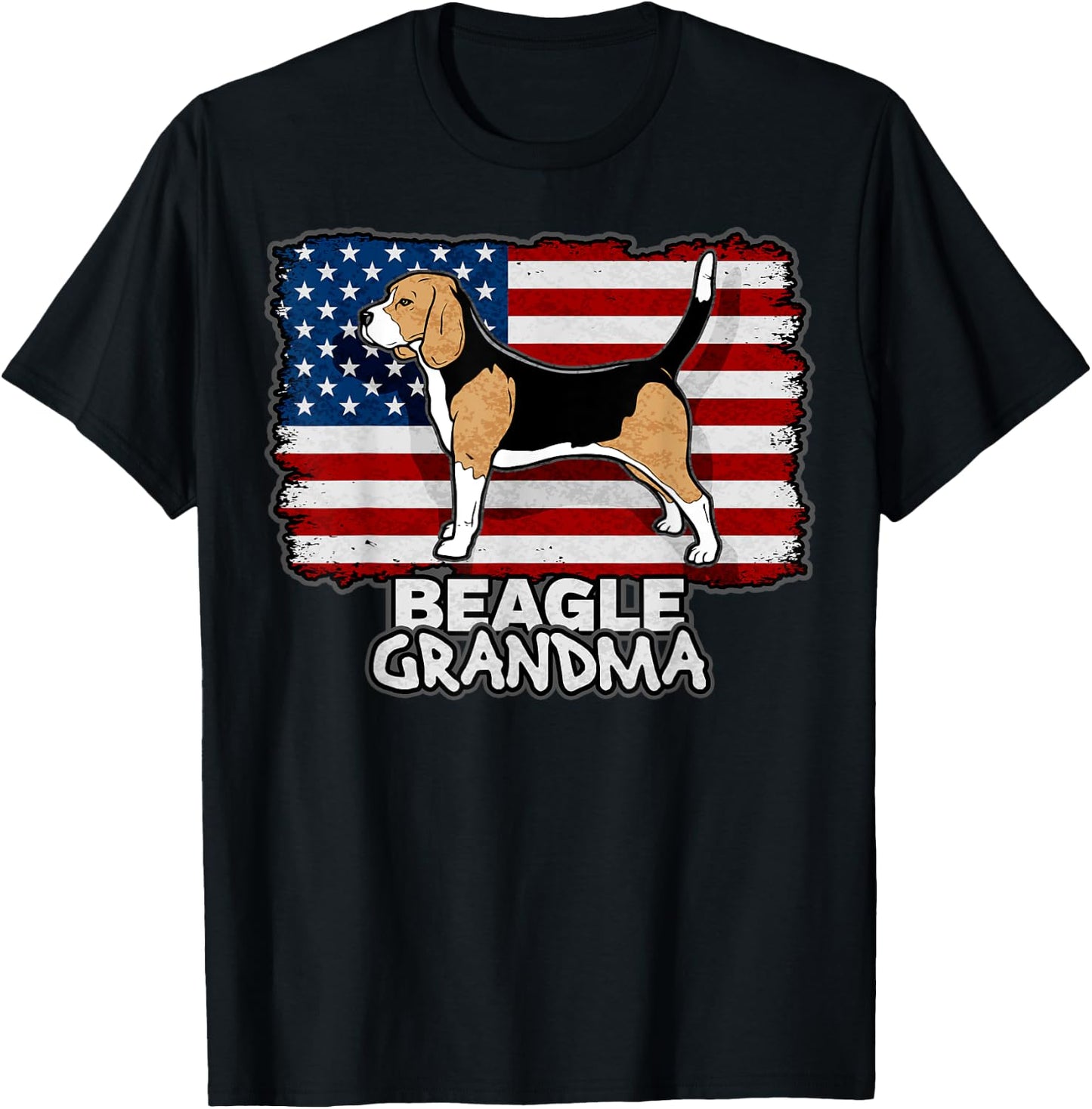 Beagle Grandma T-Shirt - T-Shirt | Black