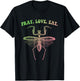 Pray Love Eat Praying Mantis Hippie Funny Design T-Shirt - T-Shirt | Black