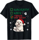 Cute Maltese dog Dog Christmas Naughty Nice Tried my Best T-Shirt - T-Shirt | Black