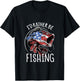 Fishing America USA 4th of July | I'd Rather Be Fishing T-Shirt - T-Shirt | Black