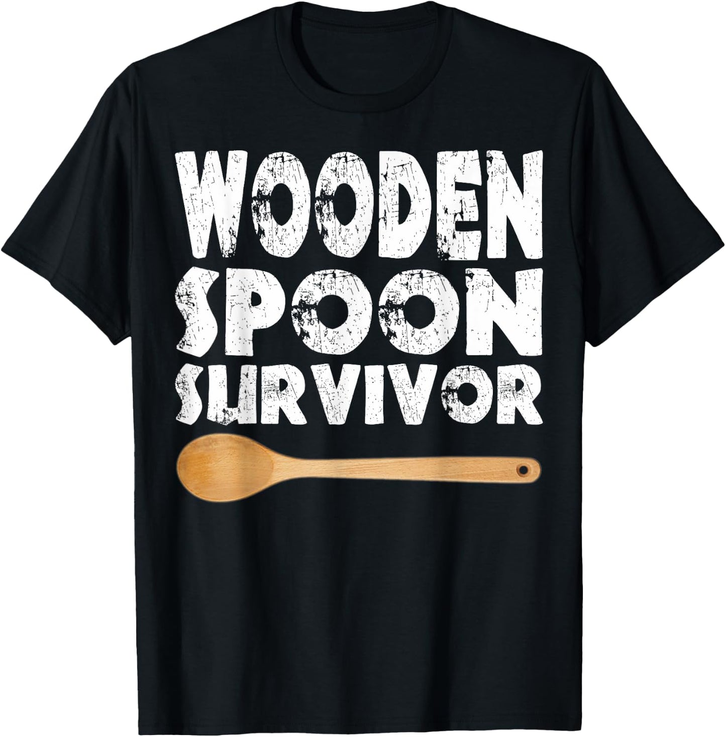 Wooden Spoon Survivor T-Shirt - T-Shirt | Black